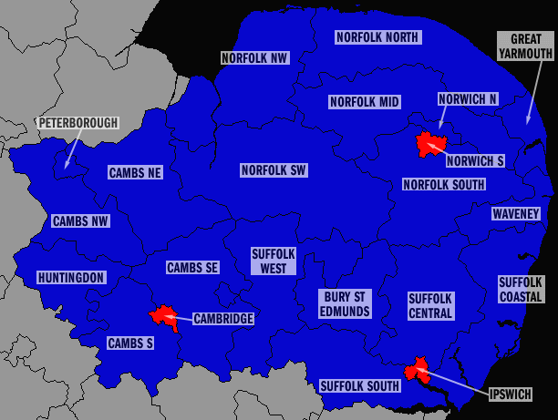 Cambridgeshire, Norfolk and Suffolk
