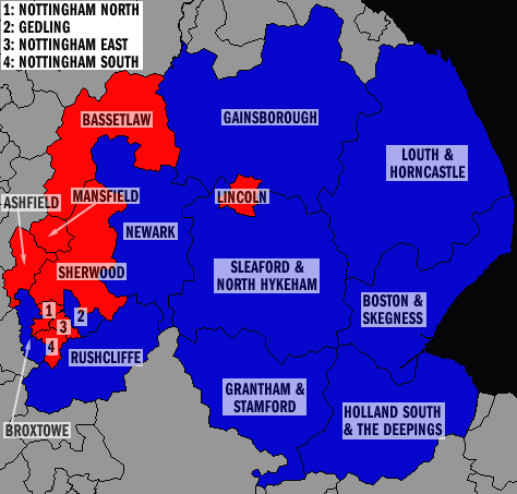 Lincolnshire and Nottinghamshire