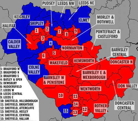 West Yorkshire and South Yorkshire