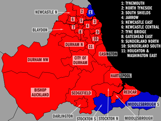 Cleveland, Durham and Tyne & Wear