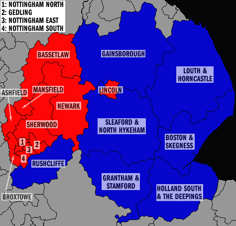 Lincolnshire and Nottinghamshire