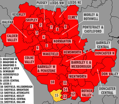 West Yorkshire and South Yorkshire